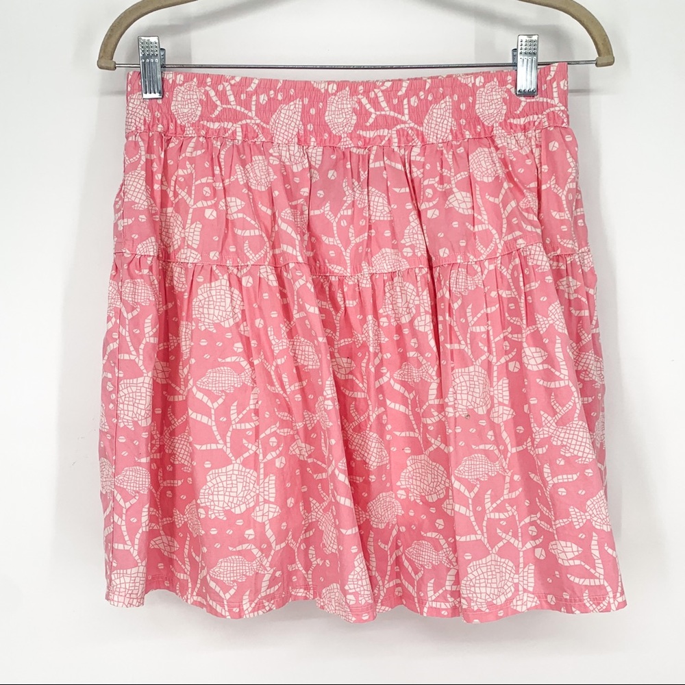 Vineyard Vines Pink Cotton Tiered Pink Mini Skirt Size XS